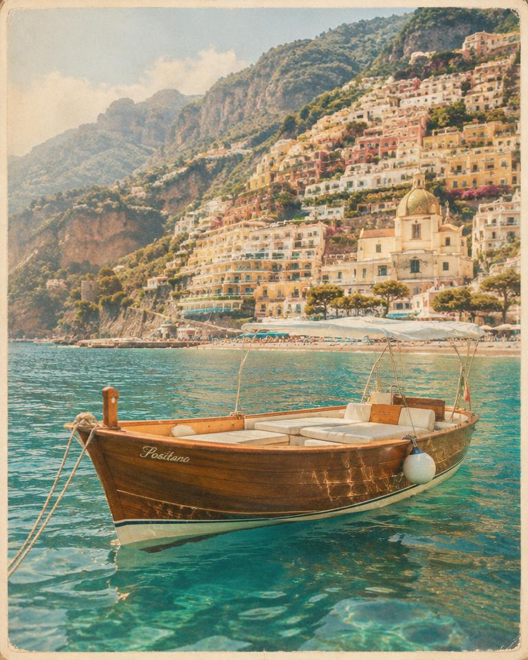 A boat to Positano