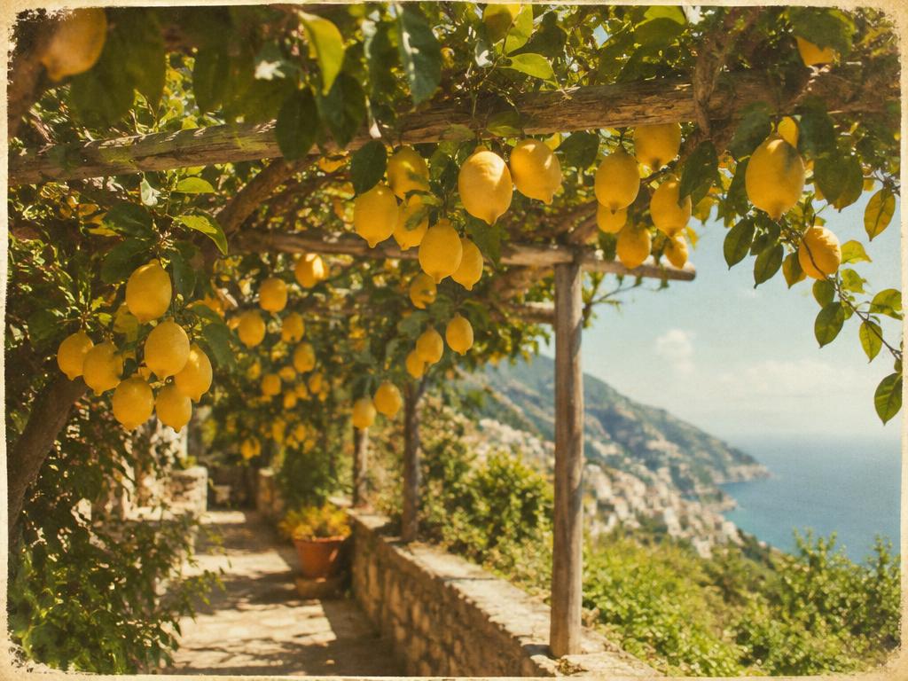 A sunlit lemon grove